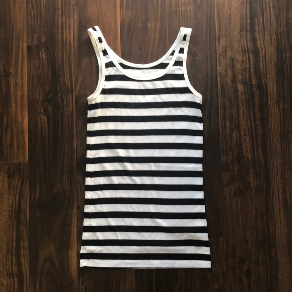Black and White Stripe Tank
